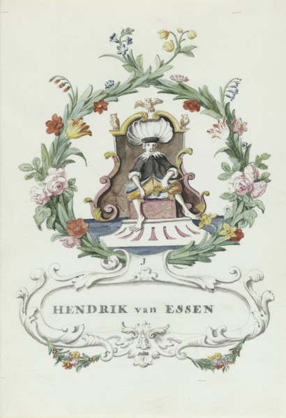 Cartoon of Hendrik van Essen, 1710-1720. Creator: Anon.