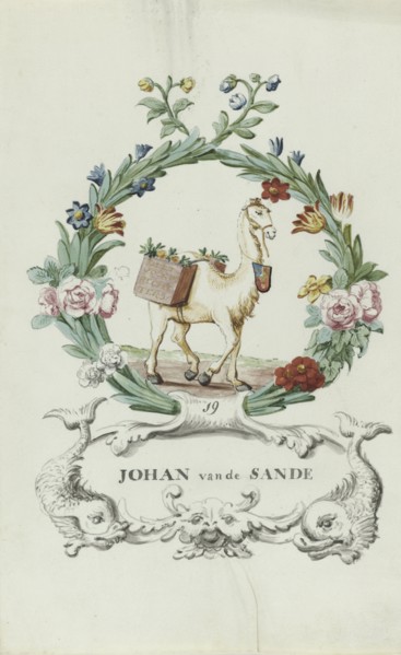 Cartoon of Johan van de Sande, 1710-1720. Creator: Anon.