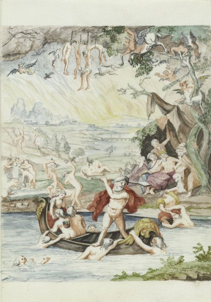 The journey of Prince Maurits in Charon's ferry, 1710-1720.  Creator: Anon.