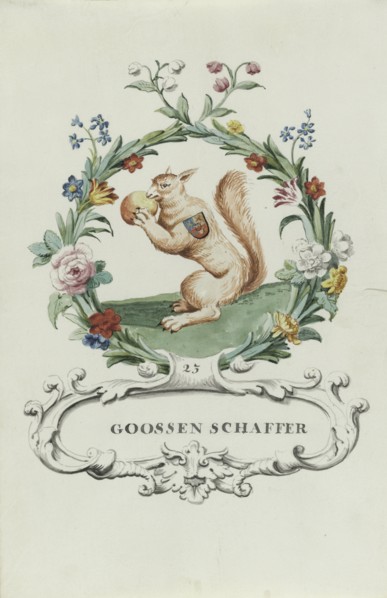 Cartoon of Goossen Schaffer, 1710-1720. Creator: Anon.