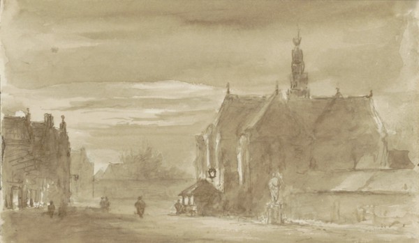 Cityscape with church, c.1803-c.1818. Creator: Arnoldus Johannes Eymer.