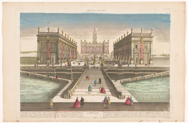 View of the Capitoline Hill in Rome, 1700-1799.  Creator: Anon.
