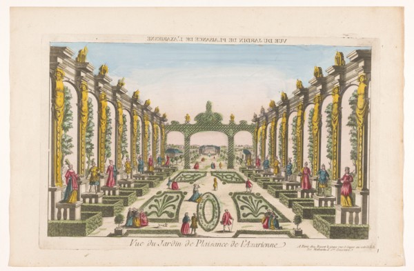 View of the garden of Axarienne castle in Saint Petersburg, 1700-1799. Creator: Anon.