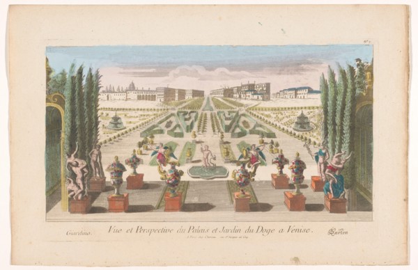 View of the garden and palace of the Doge of Venice, 1700-1799. Creator: Unknown.