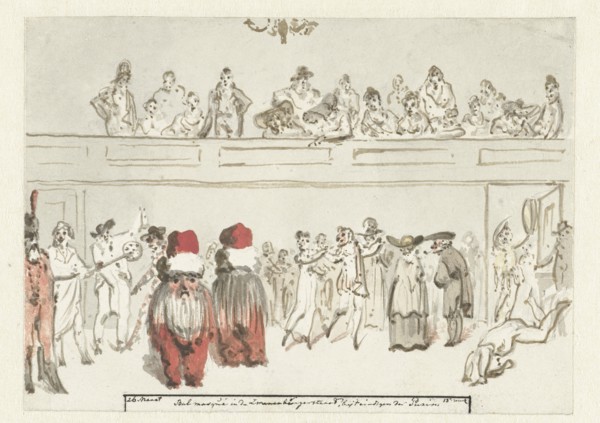 Bal Masqué in the Zwanenburgerstraat (diary, March 26), 1805-1808. Creator: Christiaan Andriessen.