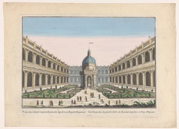 Perspective view of the Great Cloister of the Escorial Tomb of the Kings of Spain, 1700-1799.  Creator: Unknown.