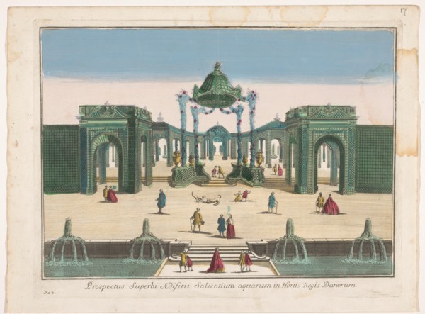 View of the Pergola and the fountains of a garden of the king of Denmark, 1700-1799. Creator: Unknown.