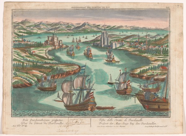 View of the Dardanelles Strait, 1742-1801. Creator: Anon.