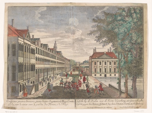 View of the Mauritshuis and Hofvijver in The Hague, 1742-1801. Creator: Anon.