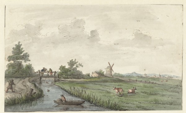 Landscape with canal and country road, 1661-1693.  Creator: Gerrit Grasdorp.