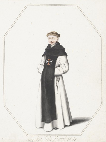 Monk standing, 1657. Creator: Gesina ter Borch.