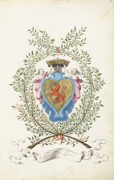 Coat of arms of the Ter Borch family, 1660. Creator: Gesina ter Borch.