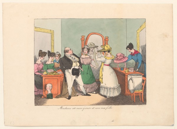 She is my wife, not my daughter, 1827. Creator: Henry Bonaventure Monnier.
