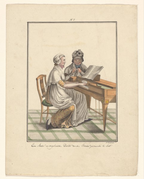 Mother and daughter of the Moravian Church, 1803-c.1899.  Creator: J. Enklaar.
