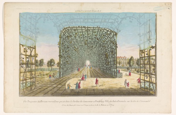View of the foliage of the Governor's garden in Pondicherry, 1735-1805. Creator: Unknown.