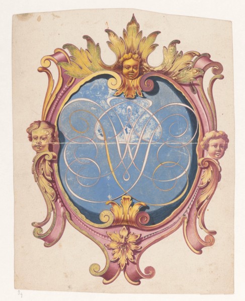 Coat of arms with monogram, 1787-1808. Creator: Jan Brandes.