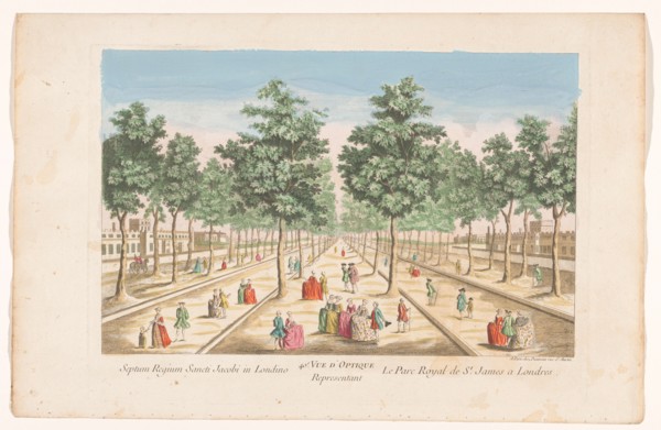 Avenues in Saint James's Park in London, 1745-1775. Creator: Anon.