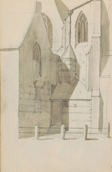 Side view of the Grote Kerk in Hoorn, c.1783-c.1797. Creator: Johannes Huibert Prins.