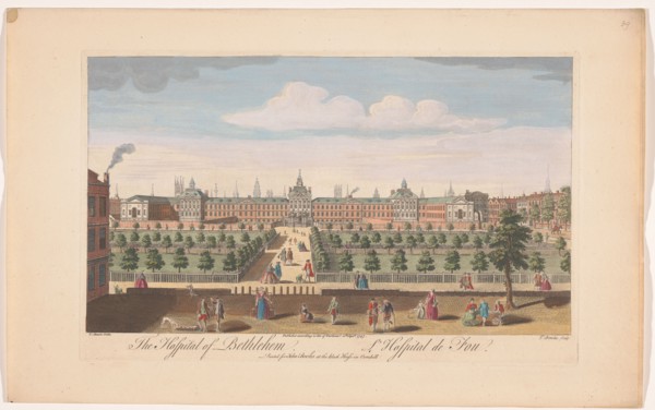 View of Bethlem Royal Hospital in London, 1747. Creator: Thomas Bowles.