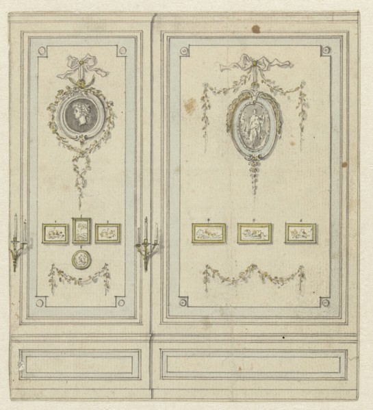 Design for part of a wall painting for the Van Hasselt side room, c.1752-c.1819.  Creator: Juriaan Andriessen.