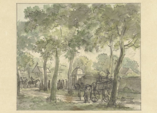 Country road along wall with dome, 1752-1819. Creator: Juriaan Andriessen.