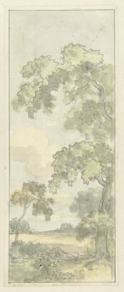 Design for wall painting with Holland landscape, c.1752-c.1819. Creator: Juriaan Andriessen.