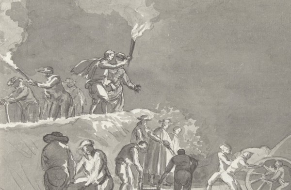 Arrival in Brindisi after crossing of the Adriatic Sea, 1778. Creator: Louis Ducros.