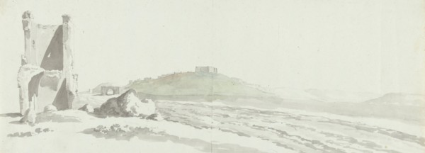 View of the city of Canosa with Castle and surroundings, 1778. Creator: Louis Ducros.