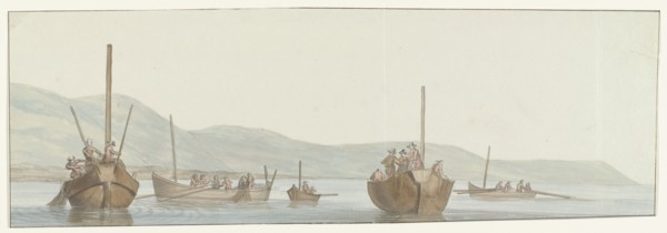 Coral fishermen at the city of Scilla, 1778. Creator: Louis Ducros.
