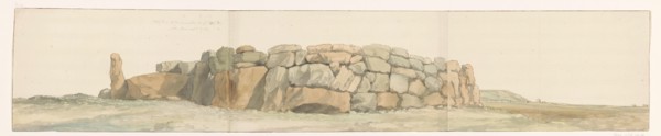 Monument of Phoenicians or Carthaginians on Gozo from a different persspective, 1778. Creator: Louis Ducros.