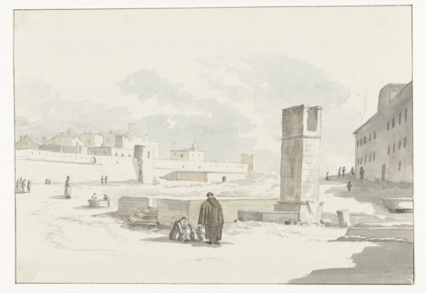 Cityscape in Giovinazzo, 1778. Creator: Louis Ducros.