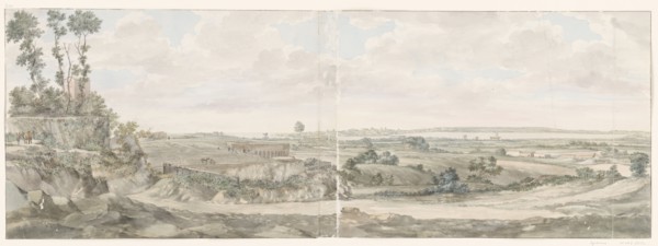 View with the steps of the theater in Syracuse, 1778. Creator: Louis Ducros.