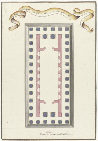 Plan of the Minerva Temple in Syracuse, 1778. Creator: Louis Mayer.