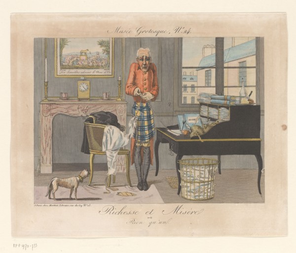 Richesse et misère ou rien qu'un, 1818. Creator: Louis Maloeuvre.