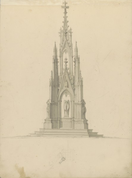 Gothic monument, c.1850. Creator: Petrus Josephus Hubertus Cuypers.