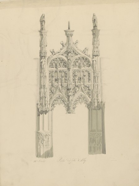 Part of a screen in front of the altar in the Cathedral Sainte-Cécile in Albi, c.1850. Creator: Petrus Josephus Hubertus Cuypers.