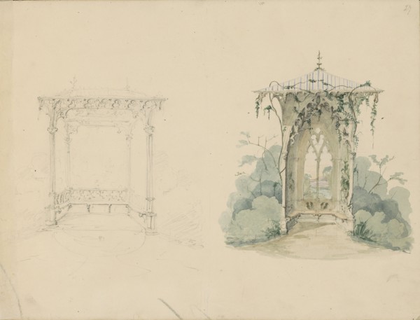 Arbours, c.1850.  Creator: Petrus Josephus Hubertus Cuypers.