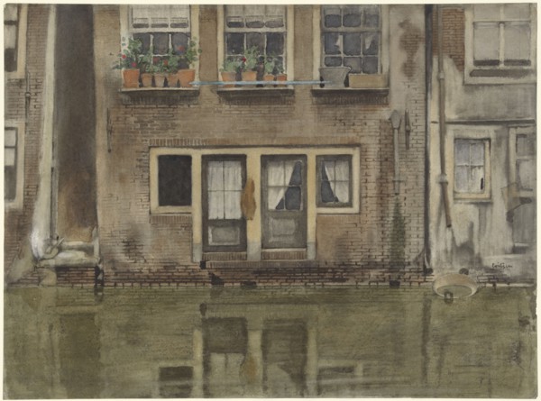 Houses on a canal in Amsterdam, 1870-1923. Creator: Willem Witsen.