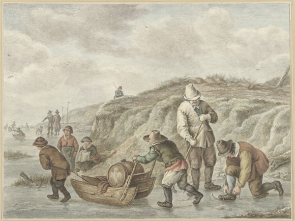 Ice entertainment, 1741-1820. Creator: Abraham Delfos.