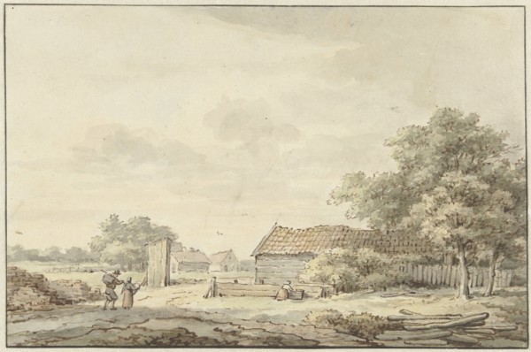 Landscape with farms, 1756-1826. Creator: Cornelis Buys.