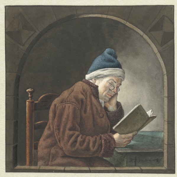 Reading man, 1786-1833. Creator: Hendrik Jan van Amerom.