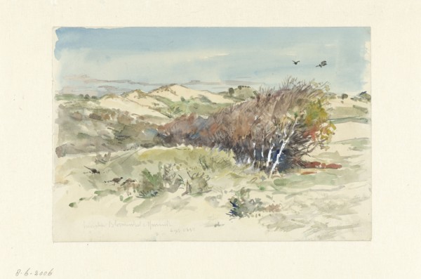Dune landscape between Bloemendaal and Ijmuiden, 1891. Creator: Jan Hoynck van Papendrecht.