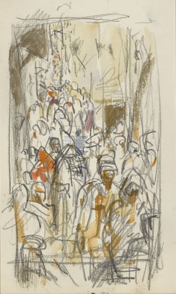 Street with figures in Biskra, 1922. Creator: Marius Bauer.