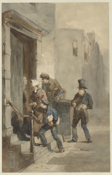 The Creditors, c.1855-1856. Creator: Matthijs Maris.