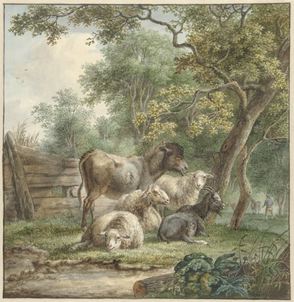 Cattle in an Orchard, c.1790-c.1815. Creator: Pieter Gerardus van Os.