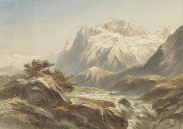 Mountain landscape, 1869. Creator: Willem Jan van den Berghe.