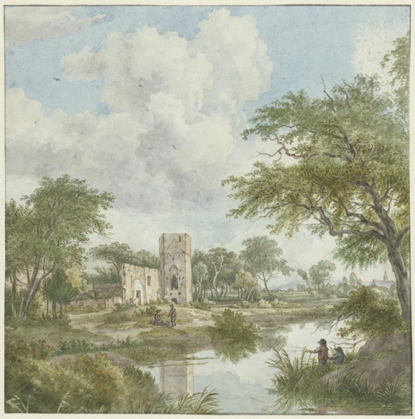 Landscape with castle ruins, 1754-1831. Creator: Wybrand Hendriks.