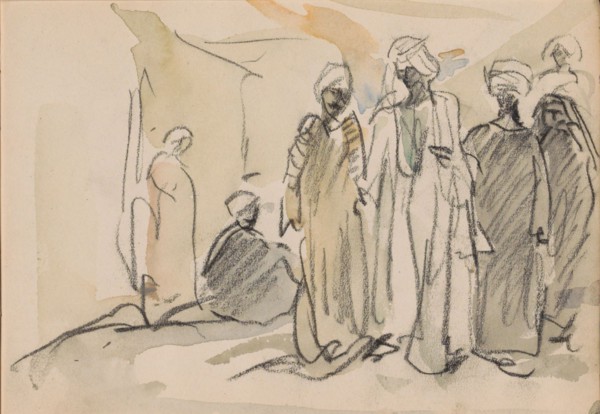 Group of Egyptians, 1919. Creator: Marius Bauer.