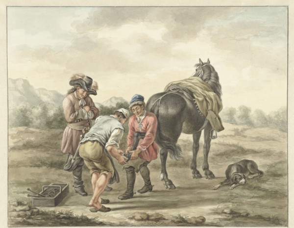 Farrier in landscape, 1741-1820. Creator: Abraham Delfos.