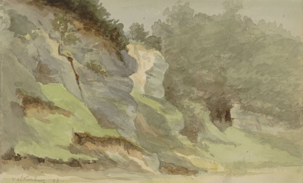 Marl wall in Valkenburg, 1893. Creator: Anna Catharina Maria van Eeghen.